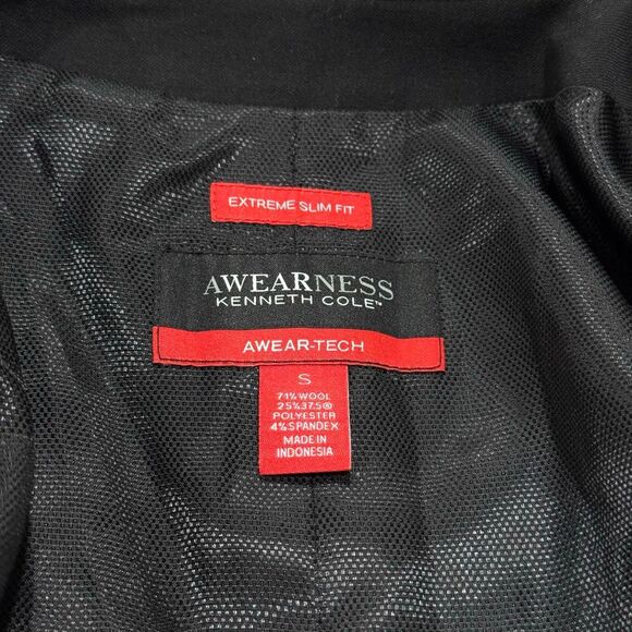 Awearness Kenneth Cole Black 5 Button Suit Dress Vest Extreme Slim Fit Men’s Sma - Picture 3 of 6